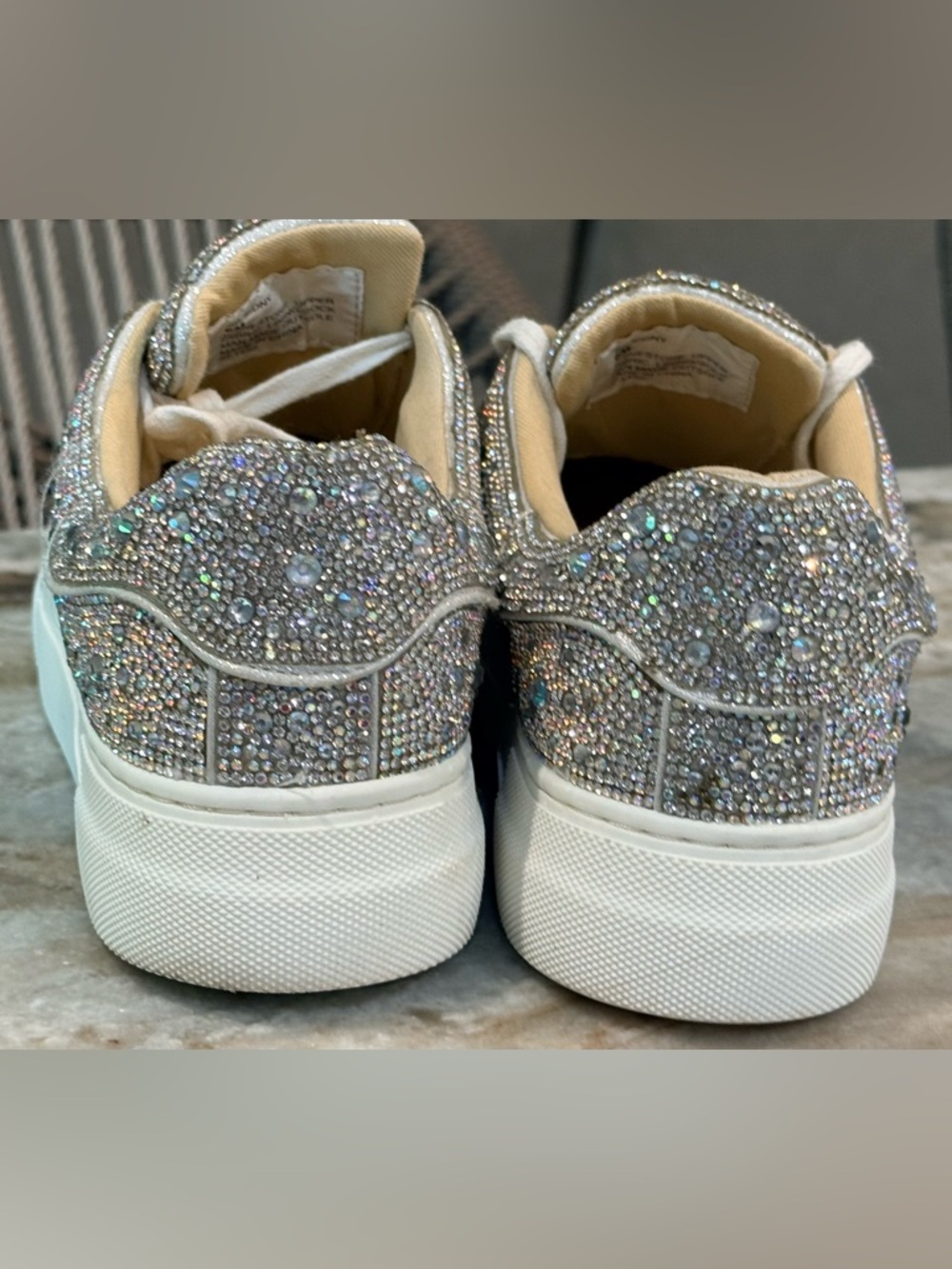 Women’s BETSEY JOHNSON Sidny rhinestone platform sneakers- Size 6. - Picture 7 of 10